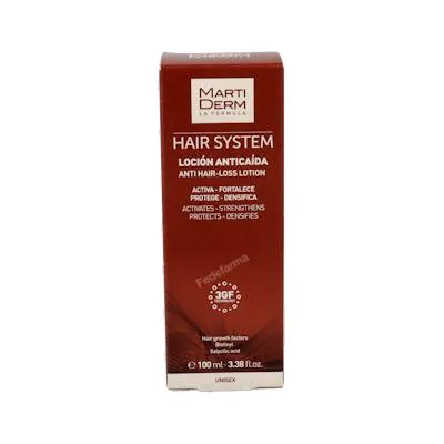 Hair system 3GF loción anticaída unisex 100 ml, Martiderm