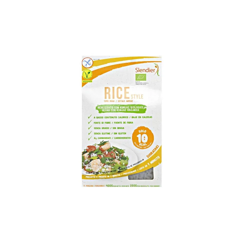 Pasta konjac arroz s/g 400 g, Slendier