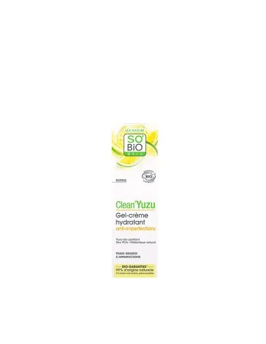 Crema gel hidratante anti imperfecciones clean yuzu, SO'BiO étic