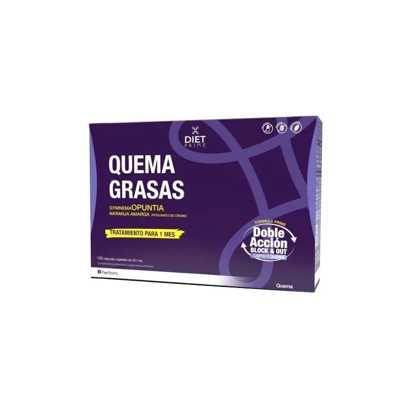 Quemagrasas doble accion diet prime 120 cápsulas, Herbora