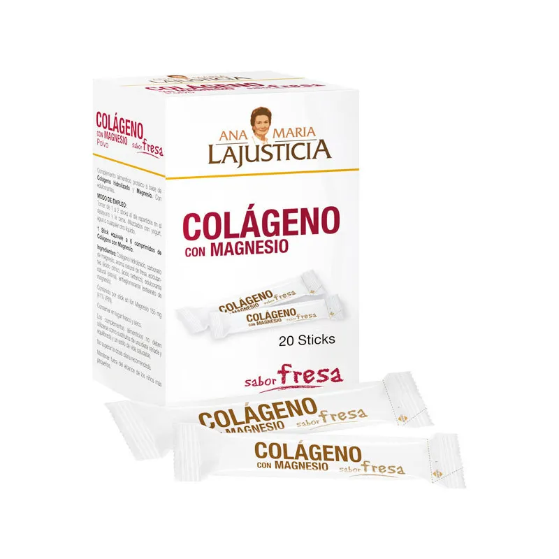 Colágeno+magnesio fresa amj 20 sticks, Ana Maria Lajusticia