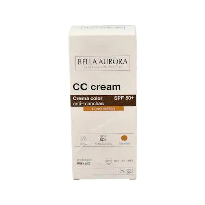 Cc cream SPF 50+ tono medio 30 ml, Bella Aurora