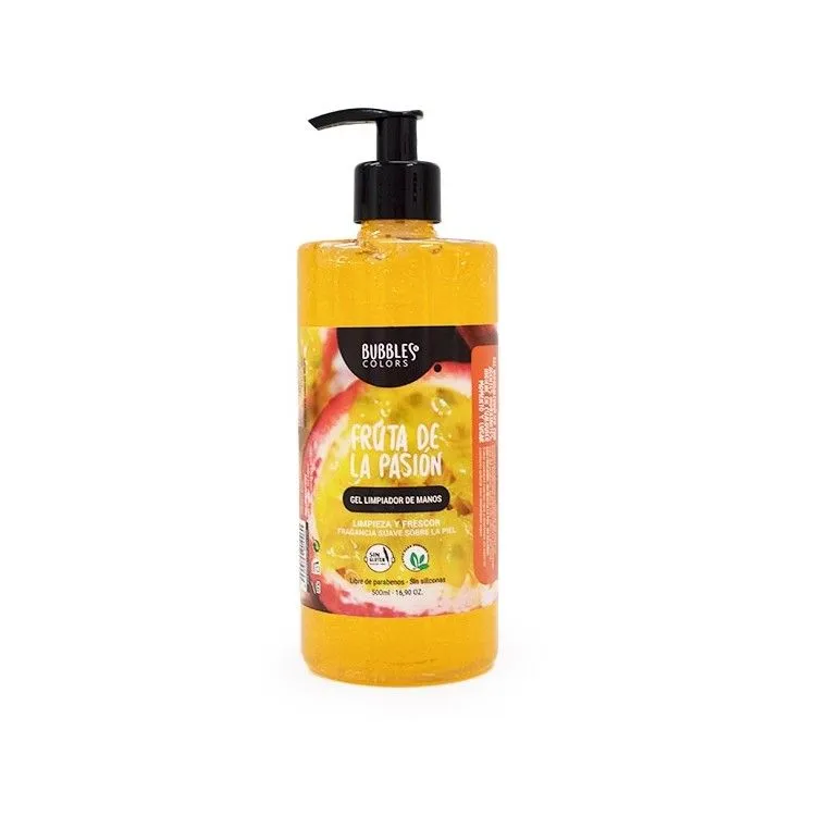 Handgel op basis van alcohol Passievrucht 500 ml, Bubbles & Colors
