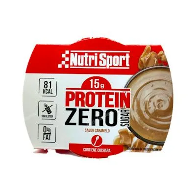 Pudding protein zero caramelo 12tarrinasx 135 g, Nutrisport