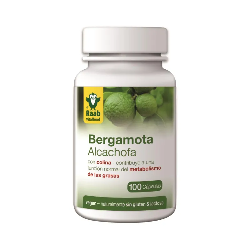 Bergamota alcachofa vitalfood 100 cápsulas, Raab