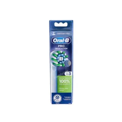 Recambio cepillo recargable cross action 3 uds., Oral-b