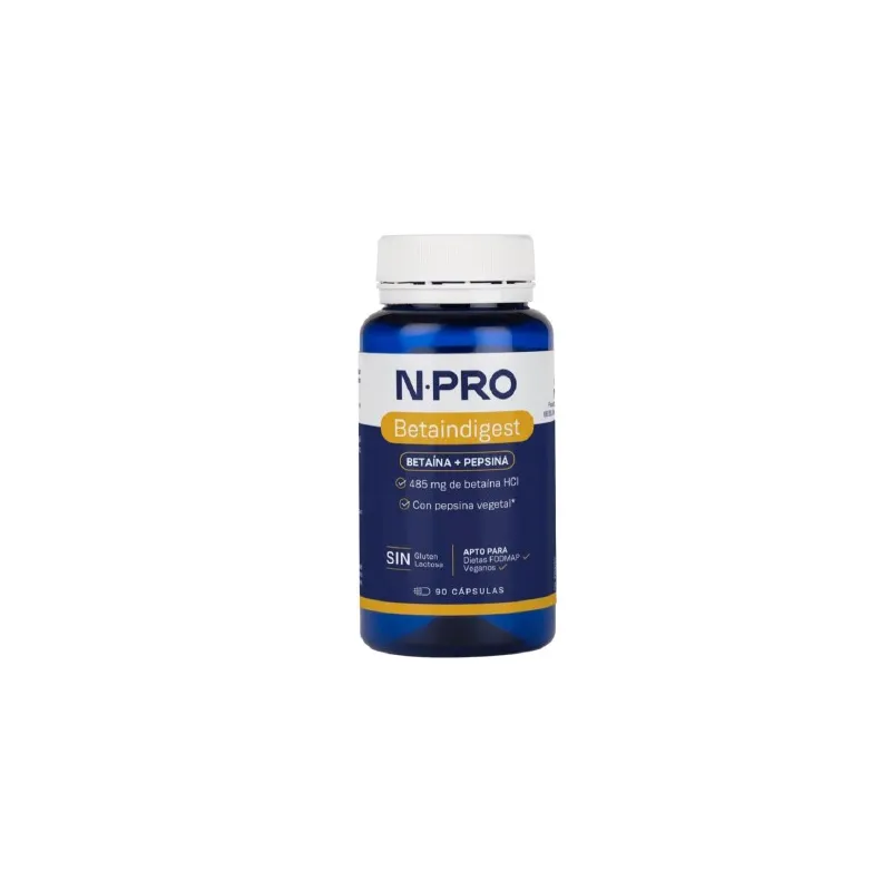 Betaindigest betaina + pepsina 90 cápsulas, Npro
