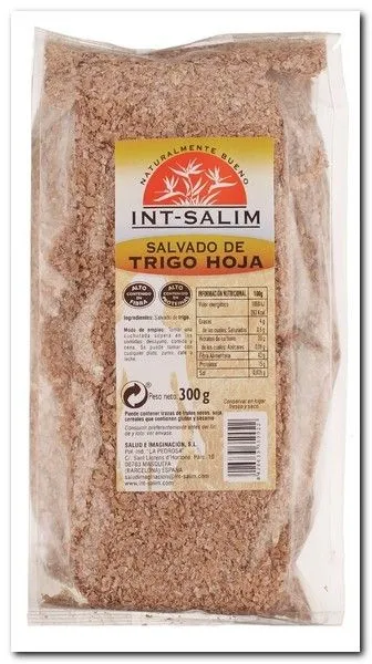 Salvado de Trigo Hoja 300 g, Intsalim