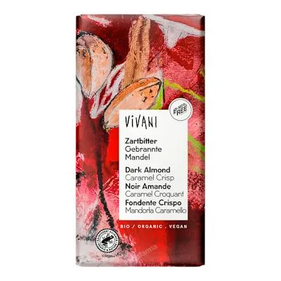 Biotobio chocolate ng almendra garrapiñada 80 g, Vivani