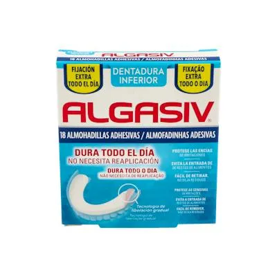 Almohadilla dental inferior adhesiva 18 uds., Algasiv