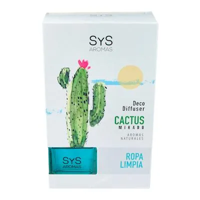 Ambientador difusor cactus ropa limpia 90 ml, Sys