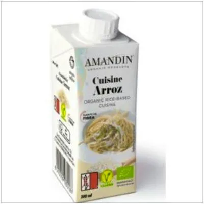 Cuisine crema de arroz 200 ml BIO 24 uds., Amandin
