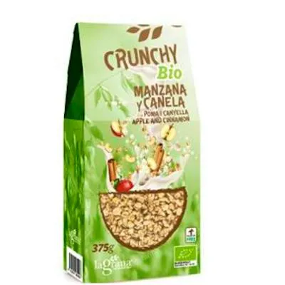 Crunchy Hafer Apfel Zimt BIO 375 g, La Grana