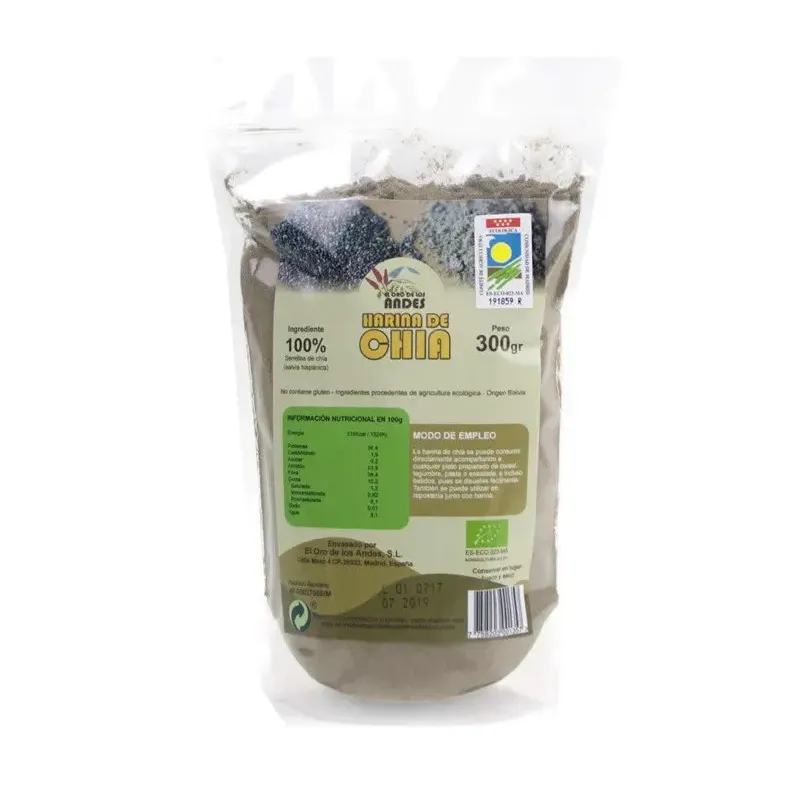 Harina chia el oro de los andes 300 g, Oro Los Andes