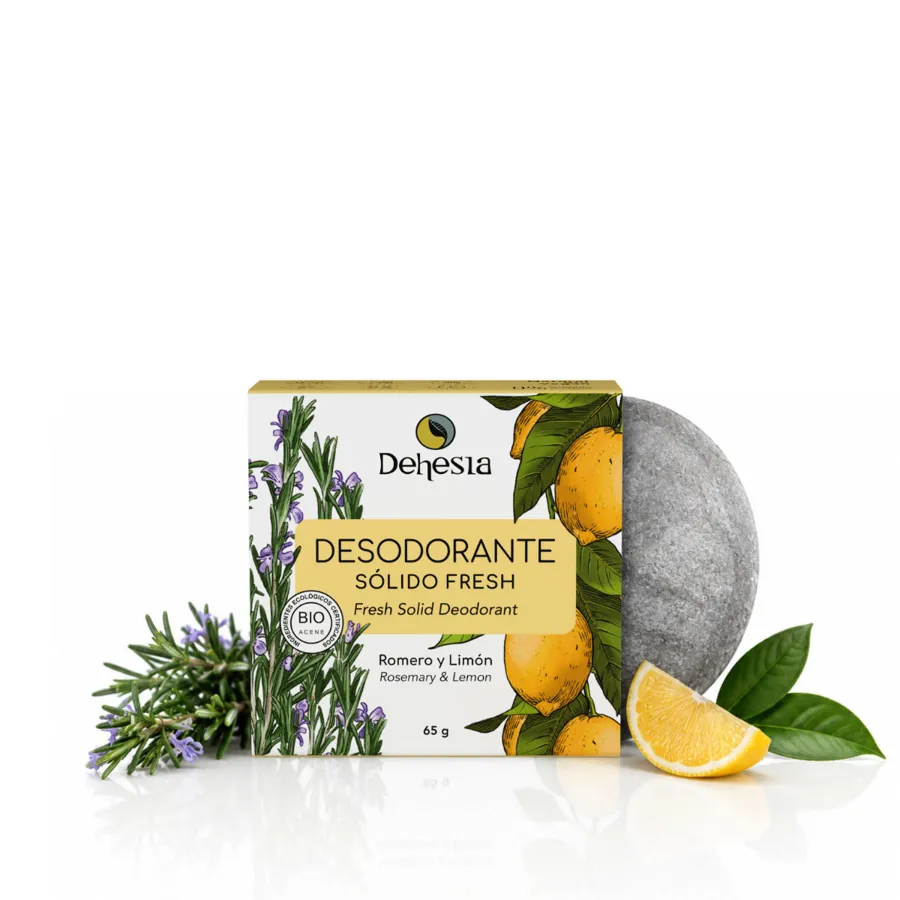 Desodorante solido fresh con romero-limón BIO 65 g, Dehesia