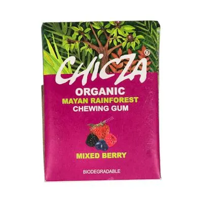 Chicle orgánico sabor frutas del bosque 8 x 30 g, Chizca