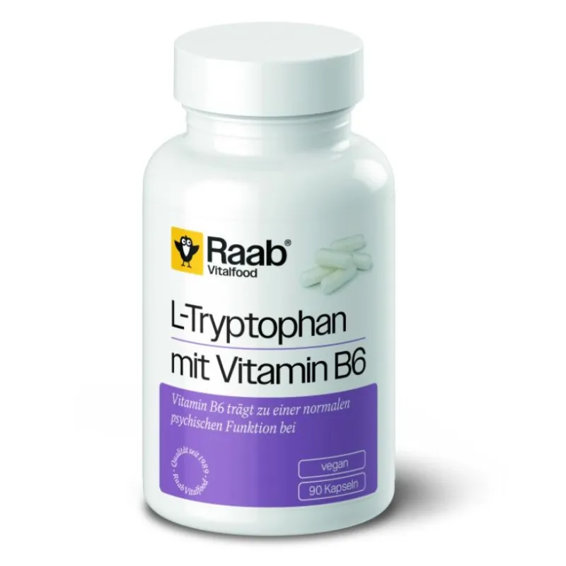L-triptofano con vitamina b6 90 cápsulas, Raab