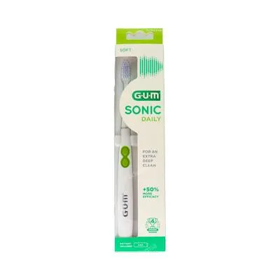 Cepillo elec sonic daily blanco pilas 1un, Gum
