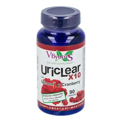 Uriclear (utirose y cranberry) 90 cápsulas, Vbyotics