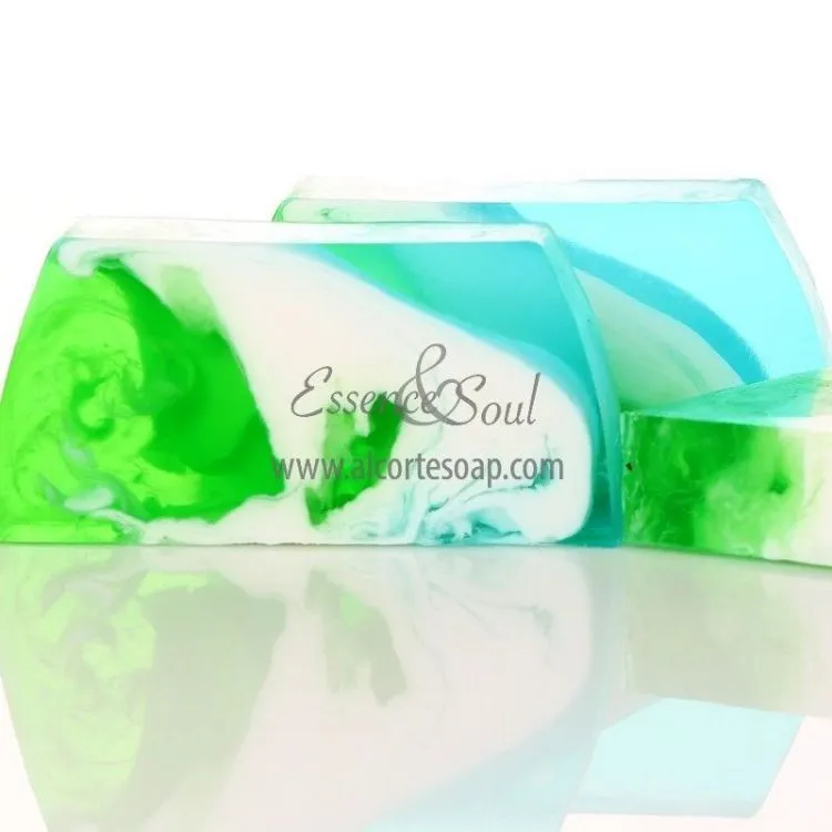 Barra jabón de glicerina menta fresca, Big Soap Factory