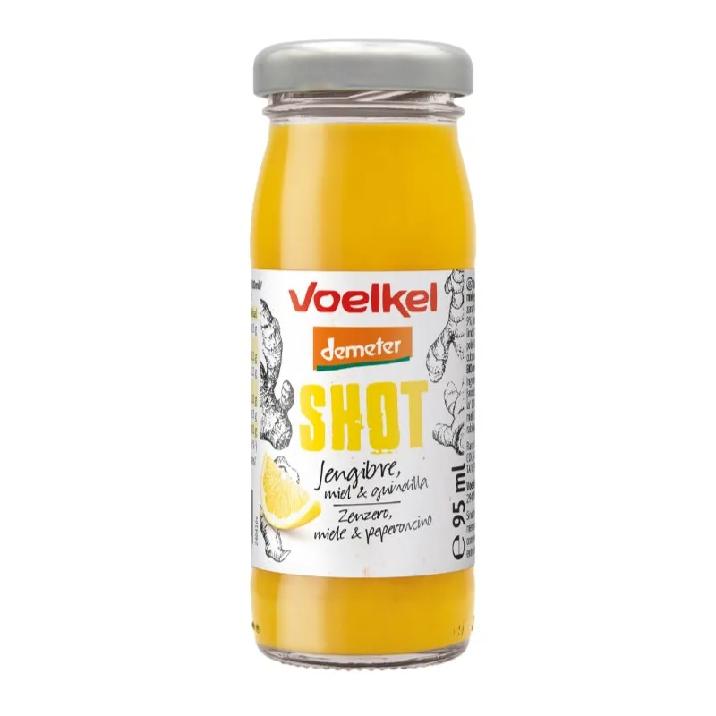 Shot gingembre citron et miel 95 ml, Voelkel