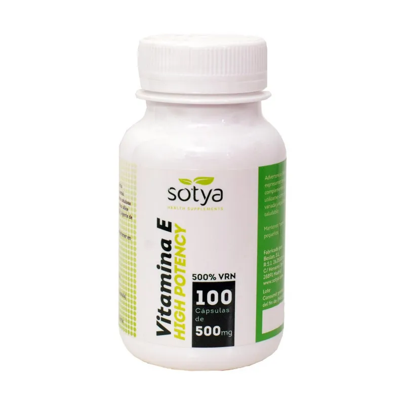 Vitamina e alta potencia 500 mg 100 cápsulas, Sotya