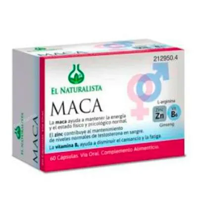 Maca 60 cápsulas, El Naturalista