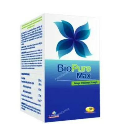 Puré max omega 3 BIO 30 cápsulas, Yfarma