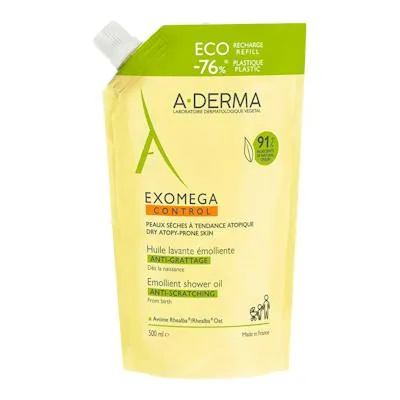 Exomega control aceite limpiador emoliente BIO 500 ml, A-derma