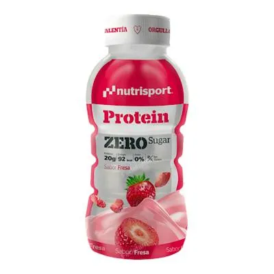 Batido protein zero fresa 12 botellas 330 ml, Nutrisport
