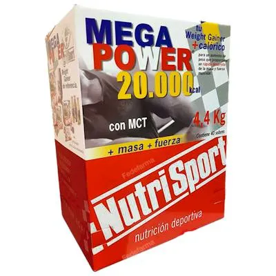 Megapower 20.000 chocolate 40 sobres, Nutrisport