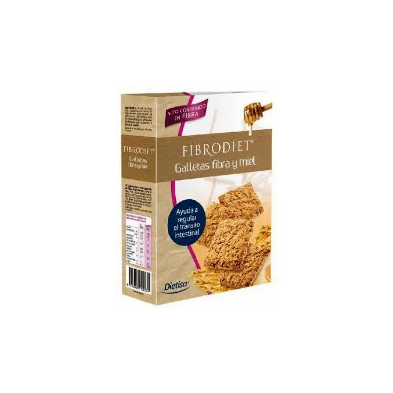Fibrodiet galletas fibra miel 400 g, Dietisa
