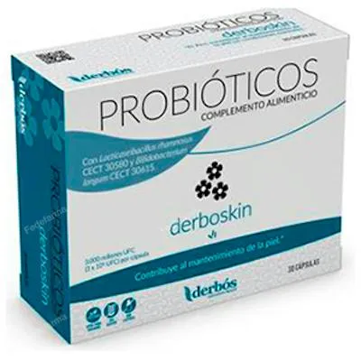 Probioticos derboskin 30 cápsulas, Derbos