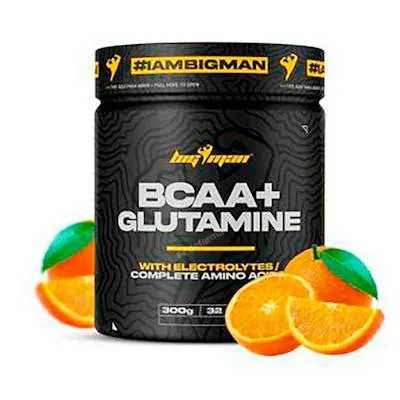 Bcaa glutamine + electrolytes naranja 300 g, Bigman