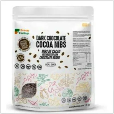 Nibs bañados en chocolate BIO 1 kg, Energy Feelings