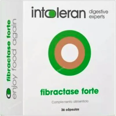 Fibractase forte 36 cápsulas, Intoleran