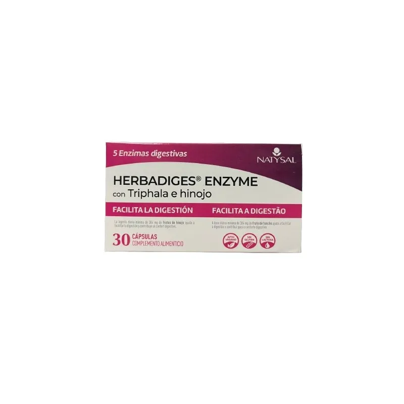 Herbadiges enzyme triphala e hinojo 30 cápsulas, Natysal