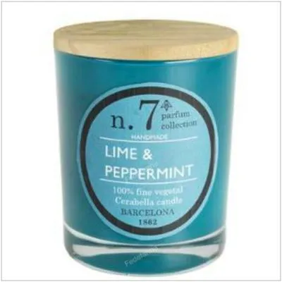 Vela vaso PERF7 lime-peppermint 7,5x9cm 1 uds., Cerabella