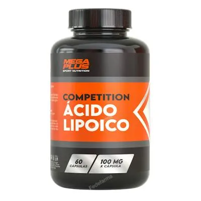 Ácido alfa lipoico competition 100 mg 60 cápsulas, Mega Plus