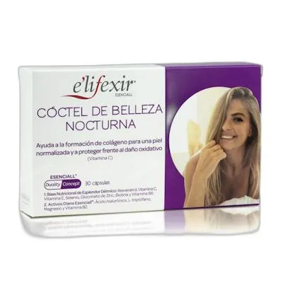 Esenciall coctel belleza nocturna 30 cápsulas, Elifexir