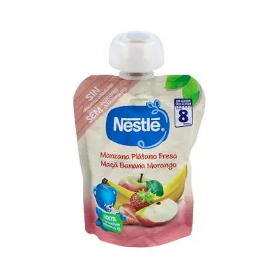 Bolsita manzana plátano fresa 90 g, Nestle