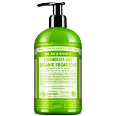 Jabón de azúcar lemongrass-lima 355 ml, Dr. Bronner´s