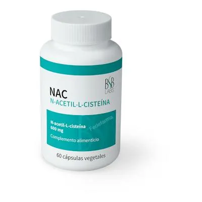 Nac (n-acetil-l-cisteina) 600 mg 60 cápsulas, Bsb Labs