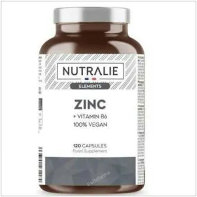 Zinc + vitamina B6 120 cápsulas, Nutralie