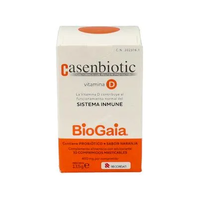 Casenbiotic vitamina D 30 comprimidos masticables, Casen