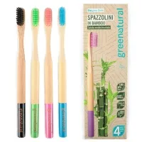 Escovas de dentes ecológicas de bambu - 4 un., Greenatural