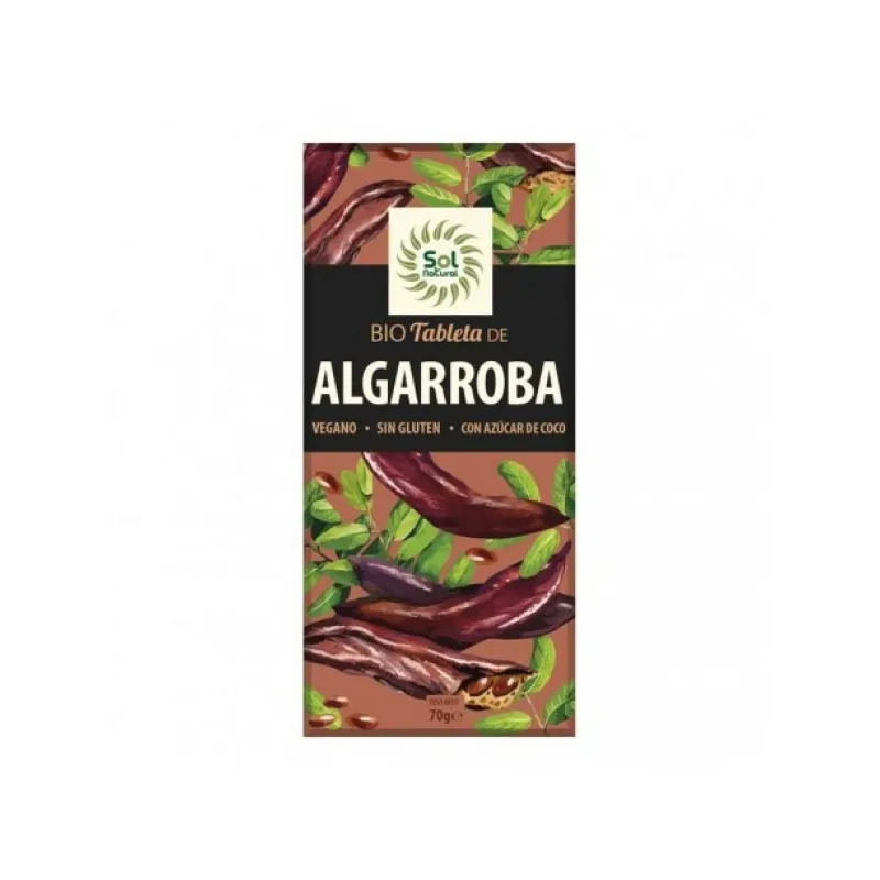 Tableta algarroba veg. s/g azúcar coco sol nat BIO, Sol Natural