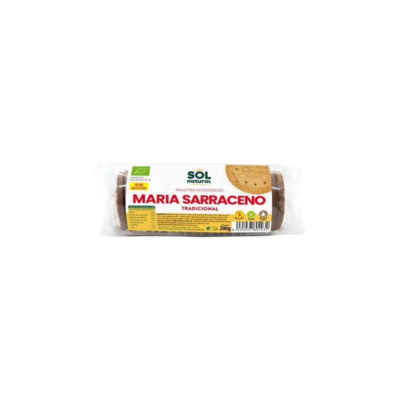 Galletas maria sarraceno tradicional BIO 200 g, Sol Natural