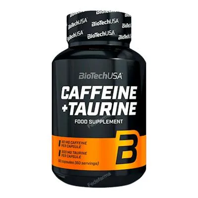 Caffein + taurine 60 cápsulas, Biotechusa