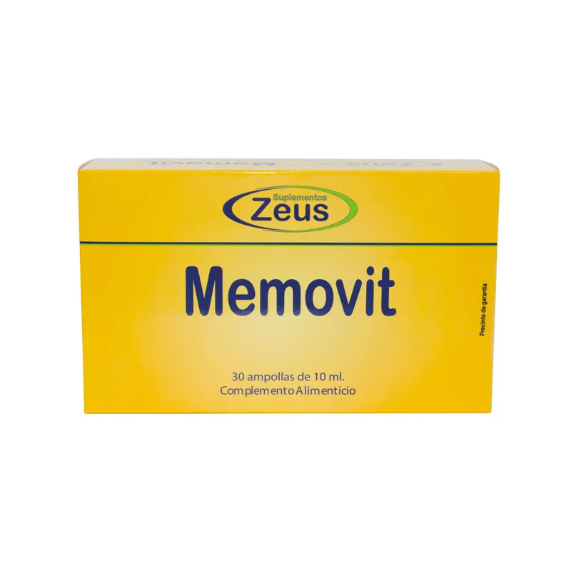 Memovit estudial zeuz 30 ampollas, Zeus